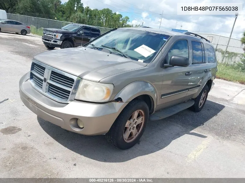 2007 Dodge Durango Slt VIN: 1D8HB48P07F565038 Lot: 40216126