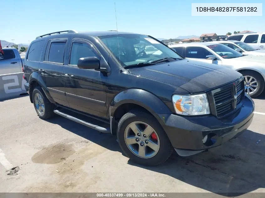 2007 Dodge Durango Slt VIN: 1D8HB48287F581282 Lot: 40337499