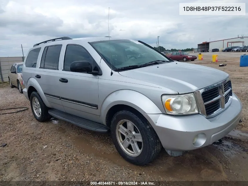 2007 Dodge Durango Slt VIN: 1D8HB48P37F522216 Lot: 40344571