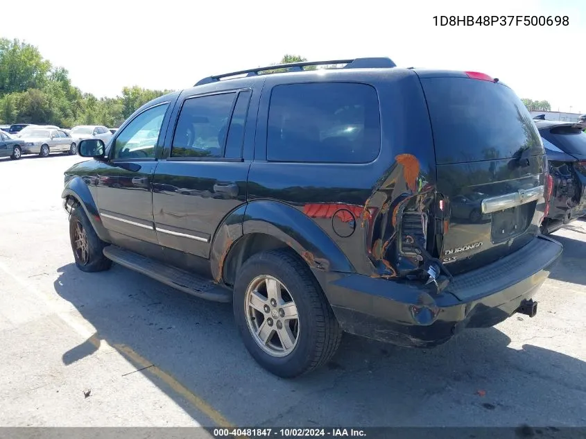 2007 Dodge Durango Slt VIN: 1D8HB48P37F500698 Lot: 40481847