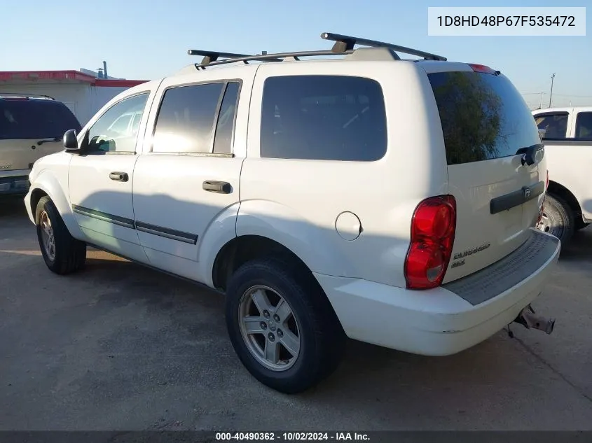 2007 Dodge Durango Slt VIN: 1D8HD48P67F535472 Lot: 40490362