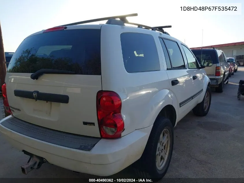 1D8HD48P67F535472 2007 Dodge Durango Slt