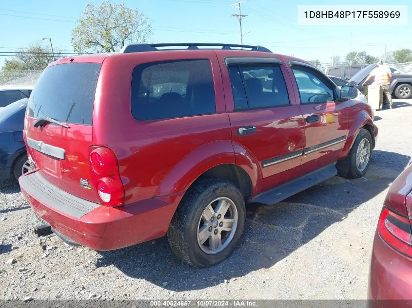 2007 Dodge Durango Slt VIN: 1D8HB48P17F558969 Lot: 40524657