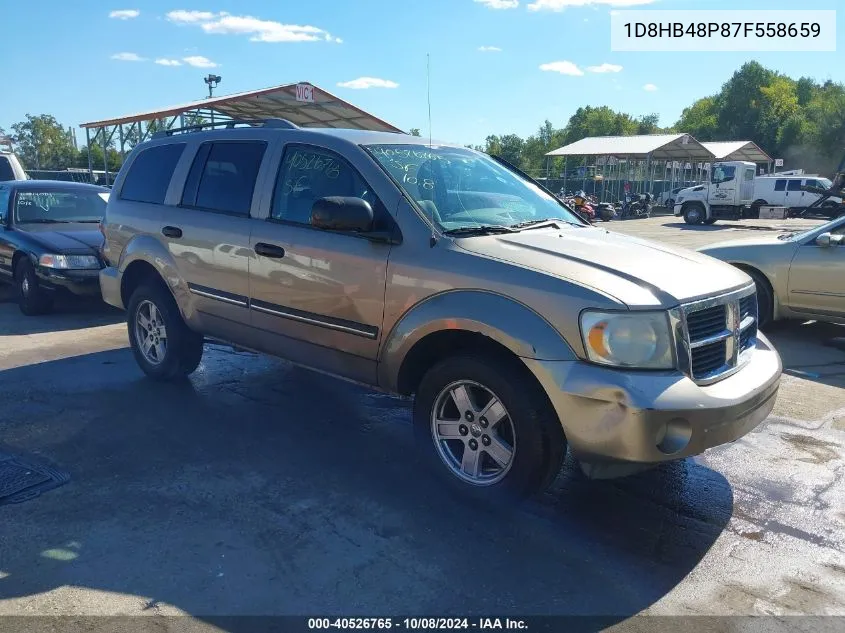 2007 Dodge Durango Slt VIN: 1D8HB48P87F558659 Lot: 40526765