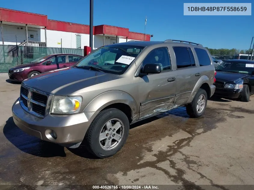 2007 Dodge Durango Slt VIN: 1D8HB48P87F558659 Lot: 40526765