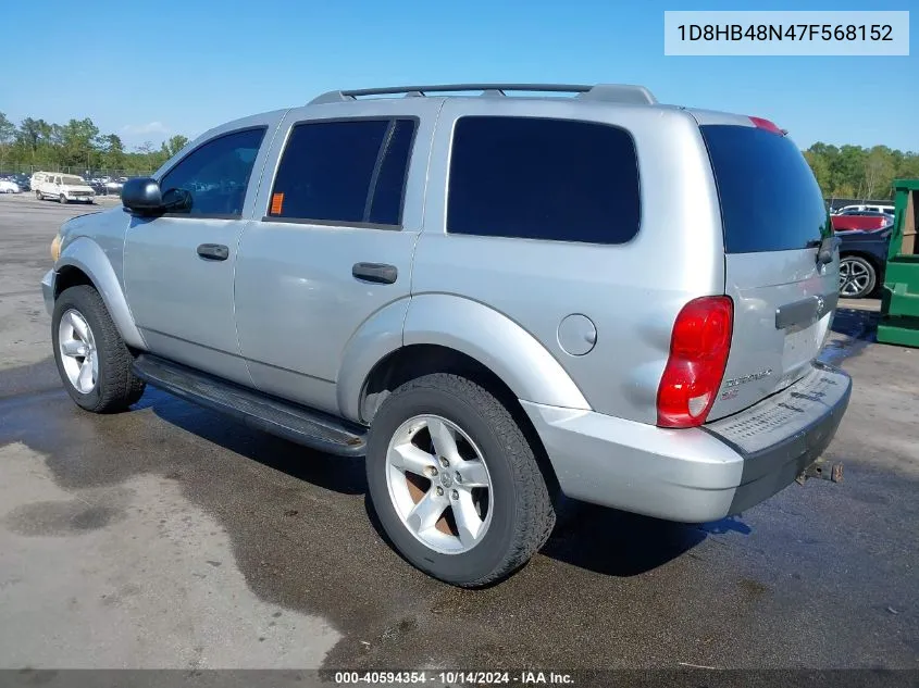 2007 Dodge Durango Slt VIN: 1D8HB48N47F568152 Lot: 40594354