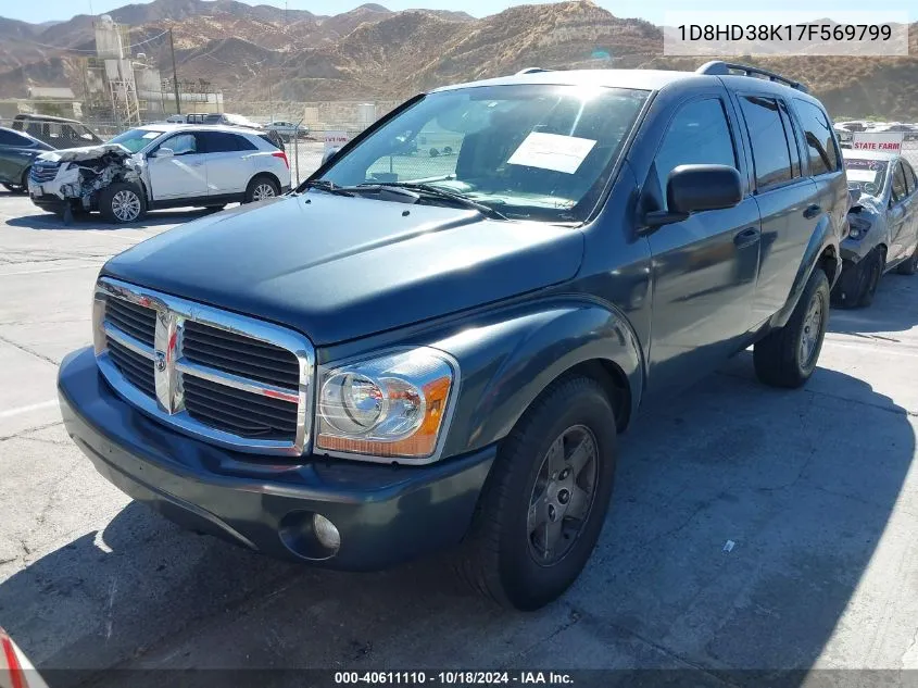 2007 Dodge Durango Sxt VIN: 1D8HD38K17F569799 Lot: 40611110