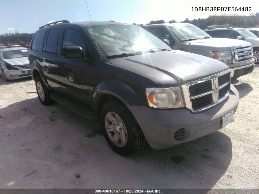 2007 Dodge Durango Sxt VIN: 1D8HB38P07F564482 Lot: 40618167