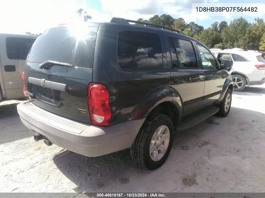 2007 Dodge Durango Sxt VIN: 1D8HB38P07F564482 Lot: 40618167