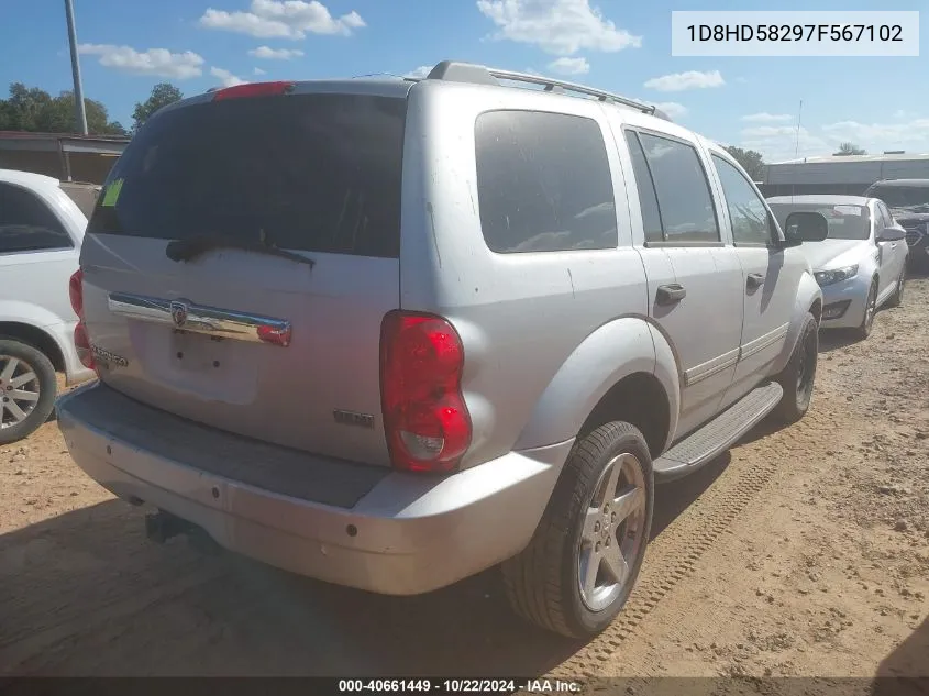 2007 Dodge Durango Limited VIN: 1D8HD58297F567102 Lot: 40661449