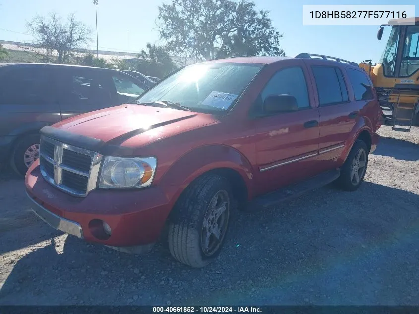 2007 Dodge Durango Limited VIN: 1D8HB58277F577116 Lot: 40661852