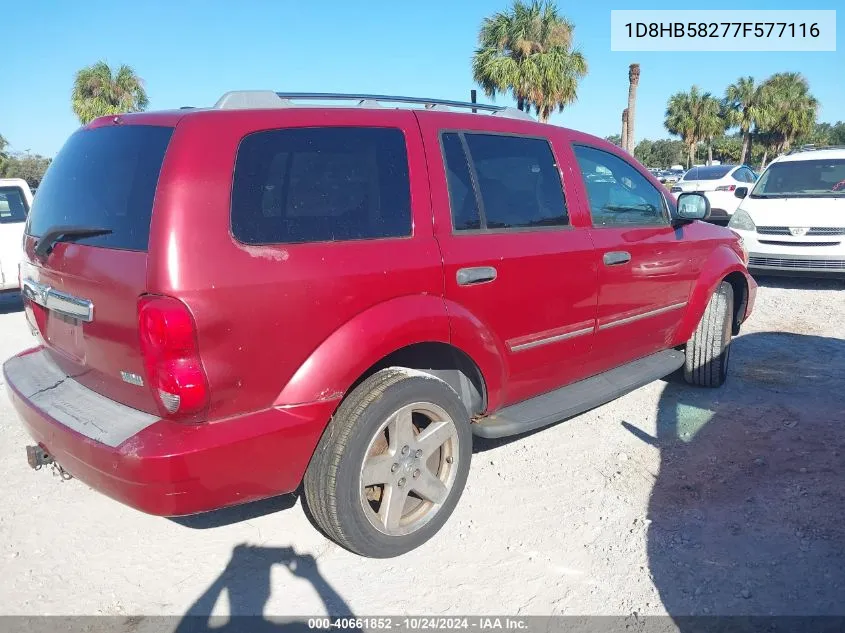 1D8HB58277F577116 2007 Dodge Durango Limited