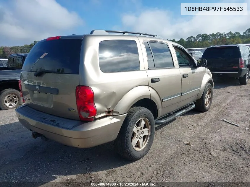 2007 Dodge Durango Slt VIN: 1D8HB48P97F545533 Lot: 40674988