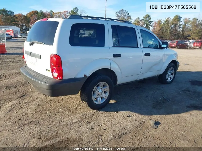 2007 Dodge Durango Sxt VIN: 1D8HB38P47F565568 Lot: 40793417