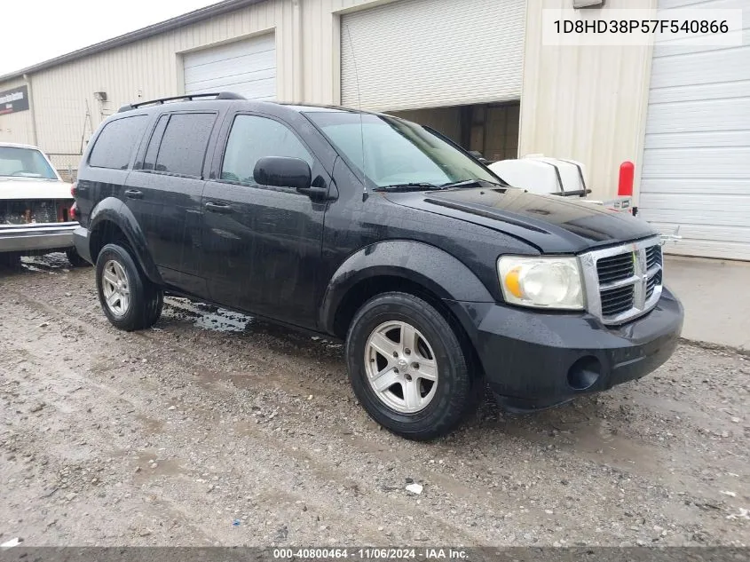 2007 Dodge Durango Sxt VIN: 1D8HD38P57F540866 Lot: 40800464