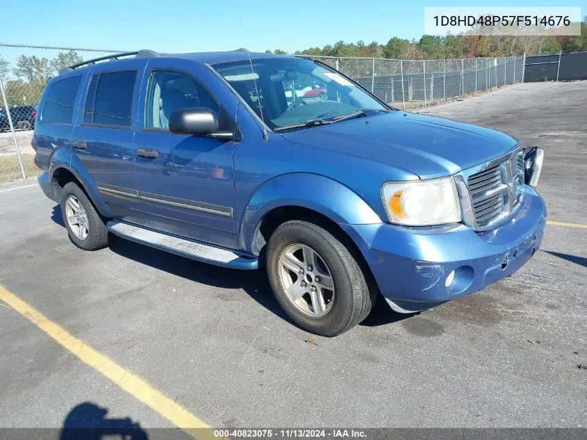 2007 Dodge Durango Slt VIN: 1D8HD48P57F514676 Lot: 40823075