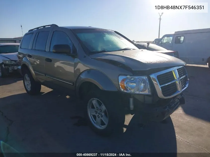 2007 Dodge Durango Slt VIN: 1D8HB48NX7F546351 Lot: 40869237