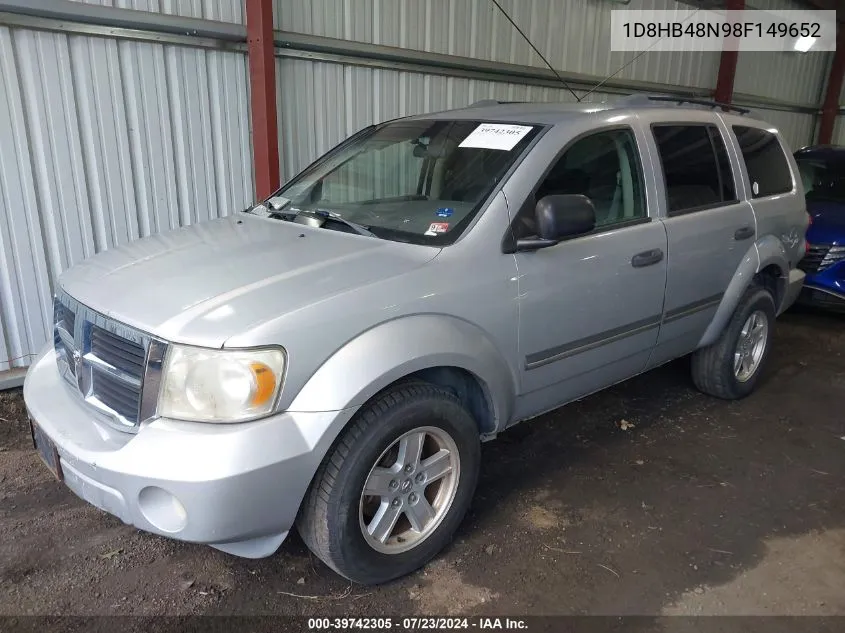 2008 Dodge Durango Slt VIN: 1D8HB48N98F149652 Lot: 39742305