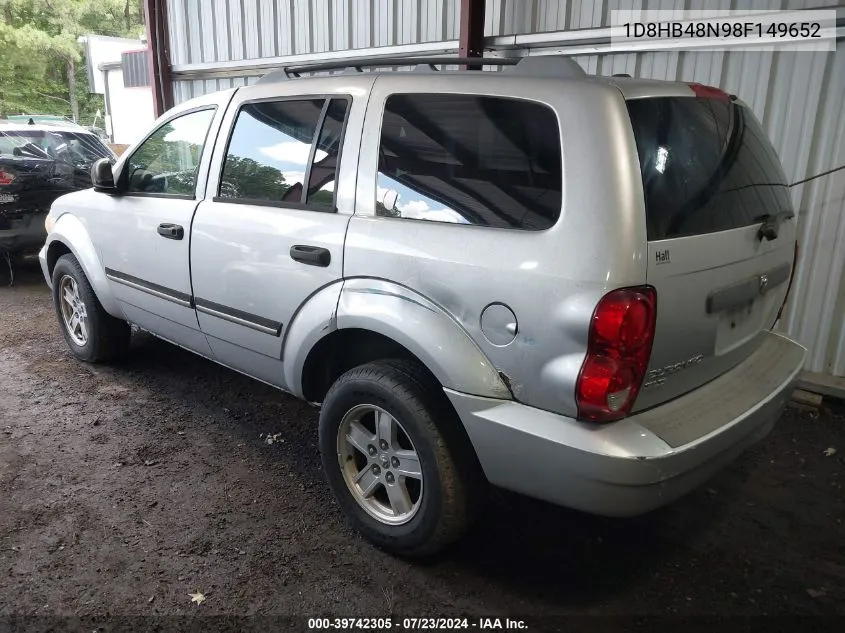 1D8HB48N98F149652 2008 Dodge Durango Slt