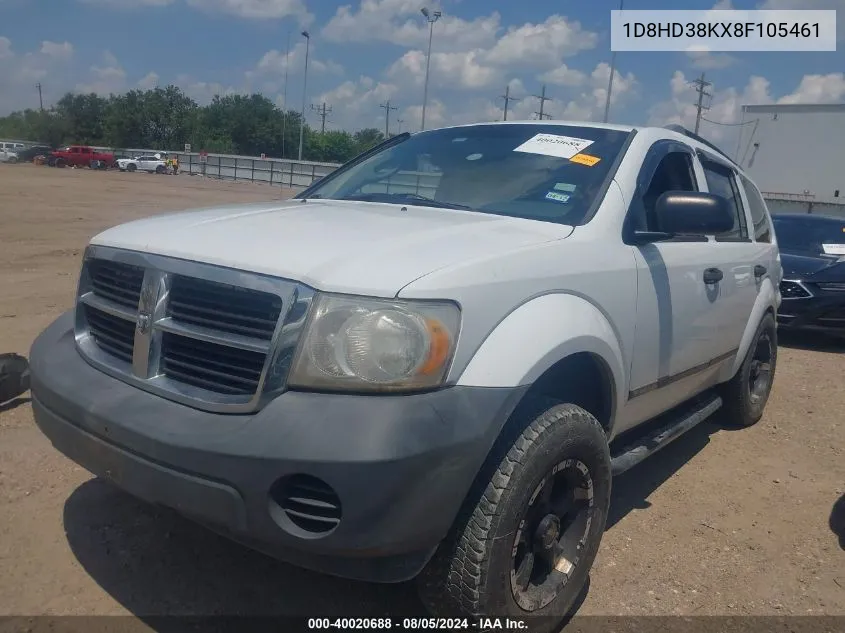 1D8HD38KX8F105461 2008 Dodge Durango Sxt