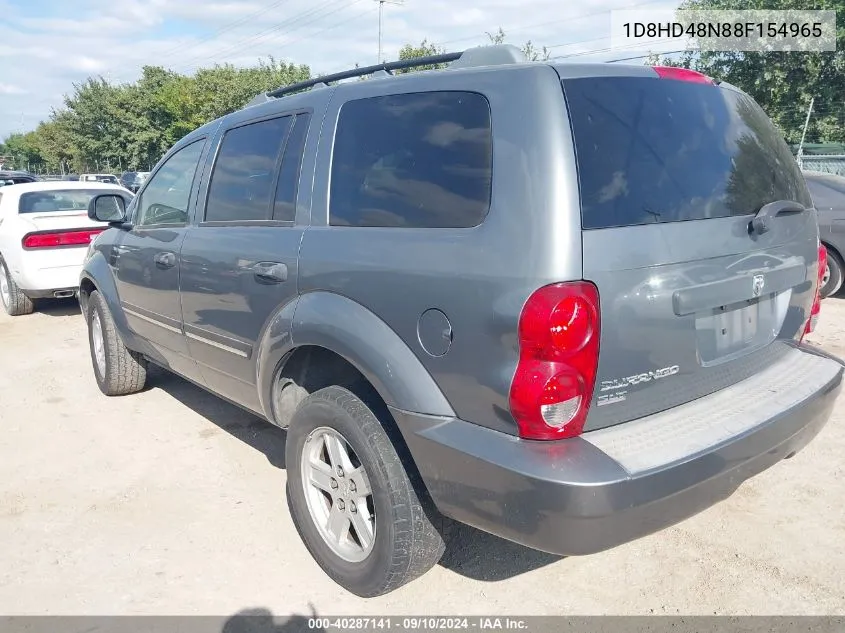 2008 Dodge Durango Slt VIN: 1D8HD48N88F154965 Lot: 40287141