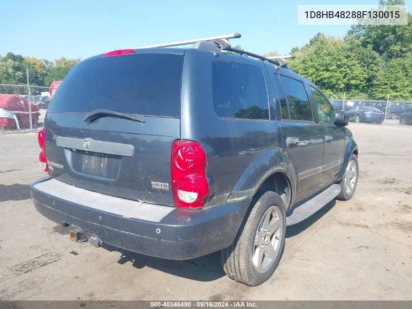 2008 Dodge Durango Slt VIN: 1D8HB48288F130015 Lot: 40346490