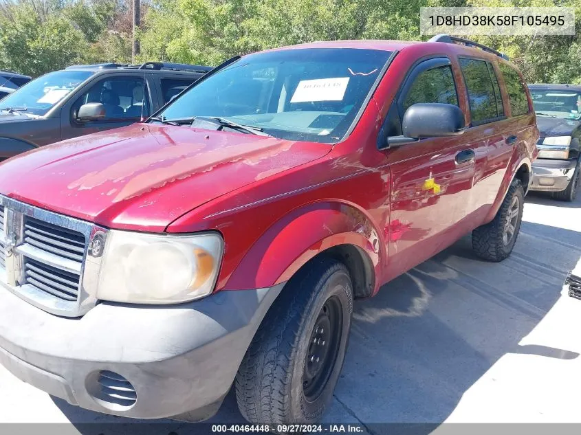 2008 Dodge Durango Sxt VIN: 1D8HD38K58F105495 Lot: 40464448