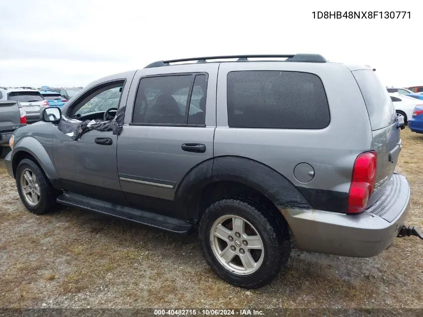 2008 Dodge Durango Slt VIN: 1D8HB48NX8F130771 Lot: 40482715