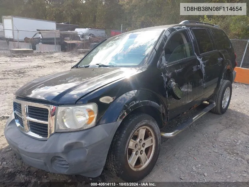 1D8HB38N08F114654 2008 Dodge Durango Sxt