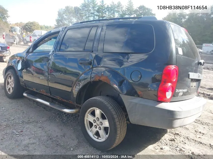 1D8HB38N08F114654 2008 Dodge Durango Sxt