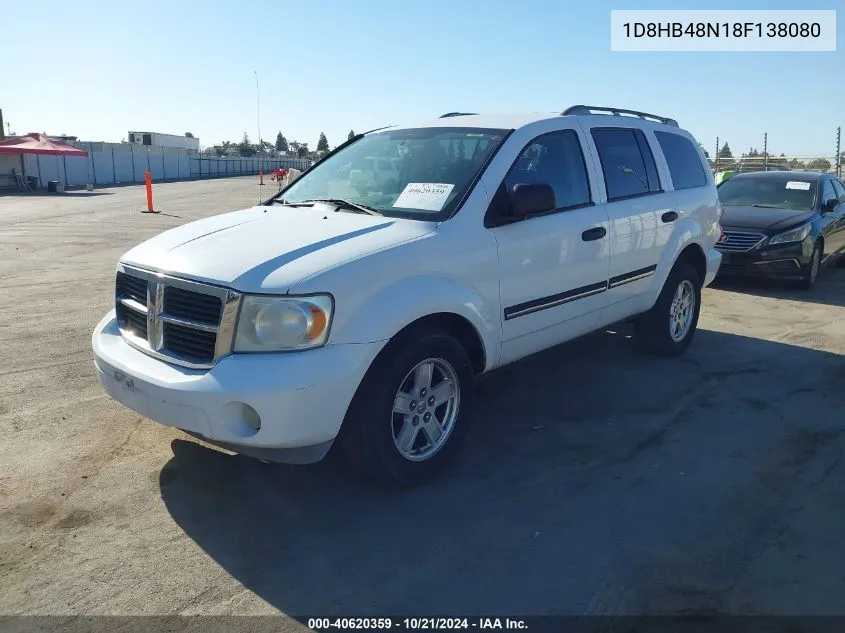 2008 Dodge Durango Slt VIN: 1D8HB48N18F138080 Lot: 40620359