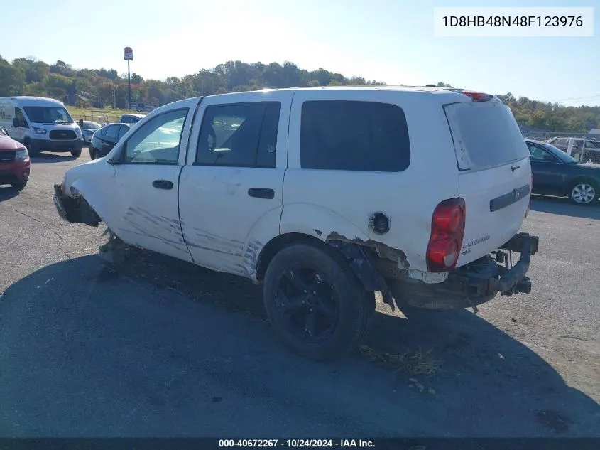 2008 Dodge Durango Slt VIN: 1D8HB48N48F123976 Lot: 40672267