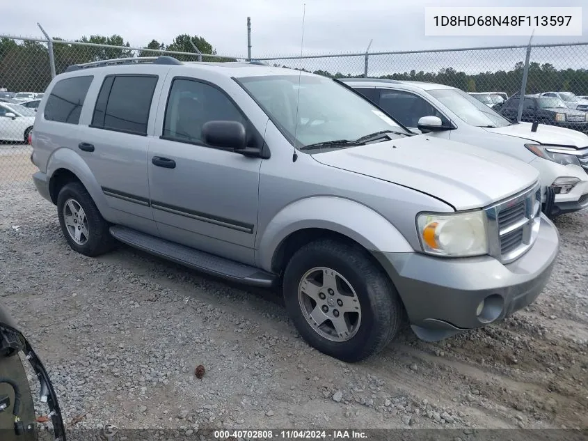 2008 Dodge Durango Adventurer VIN: 1D8HD68N48F113597 Lot: 40702808