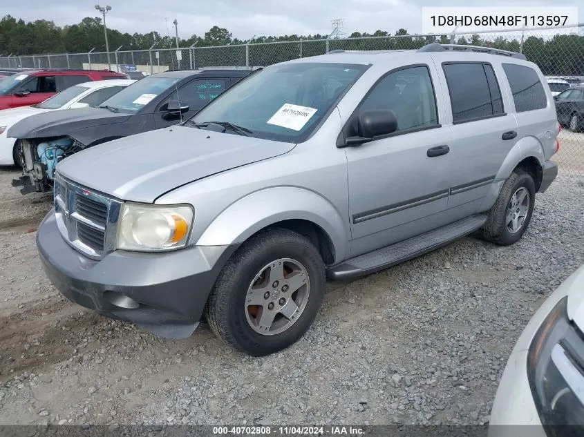 2008 Dodge Durango Adventurer VIN: 1D8HD68N48F113597 Lot: 40702808