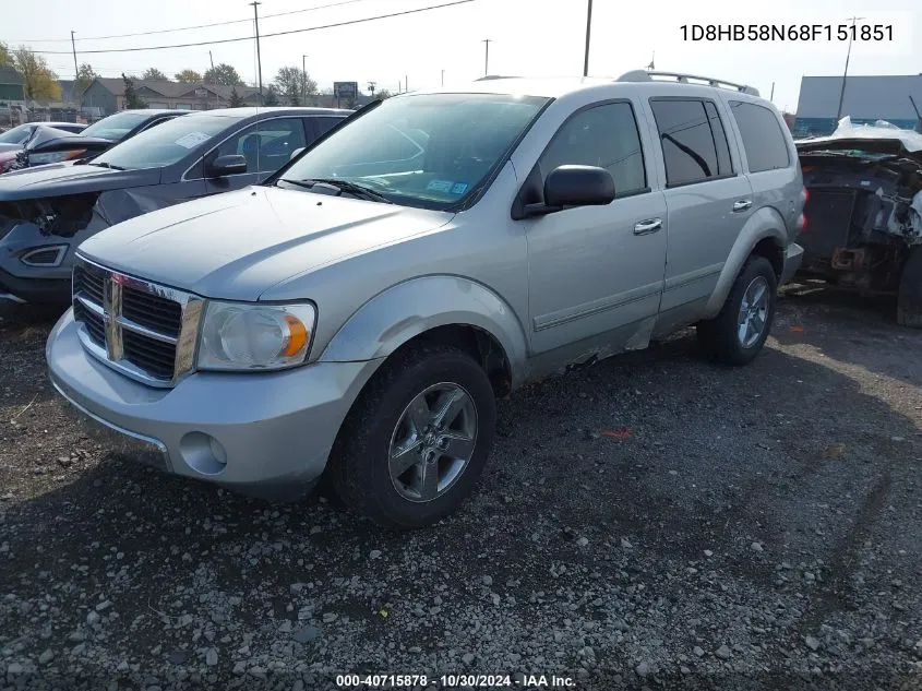 2008 Dodge Durango Limited VIN: 1D8HB58N68F151851 Lot: 40715878