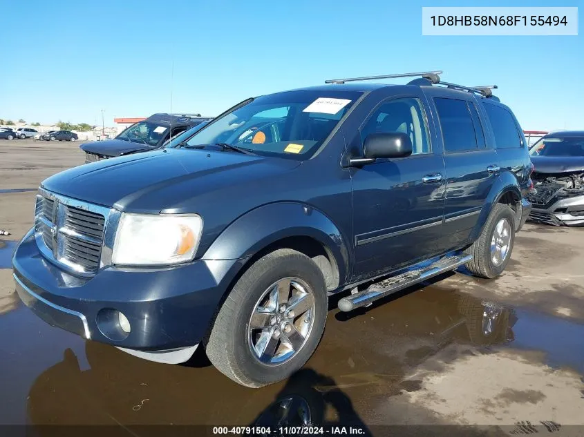 2008 Dodge Durango Limited VIN: 1D8HB58N68F155494 Lot: 40791504