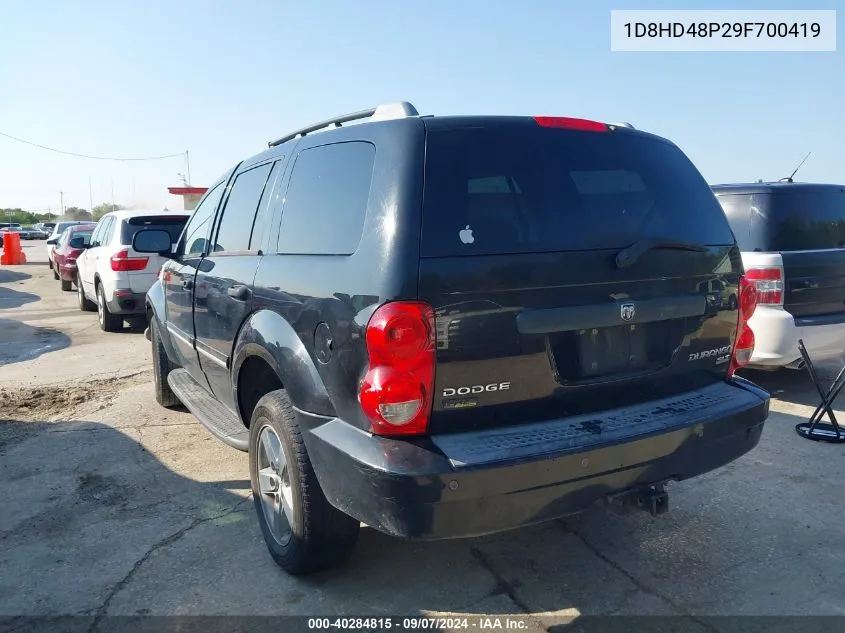 1D8HD48P29F700419 2009 Dodge Durango Slt