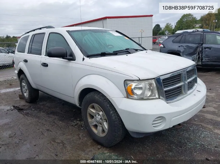 2009 Dodge Durango Se VIN: 1D8HB38P59F708725 Lot: 40467485