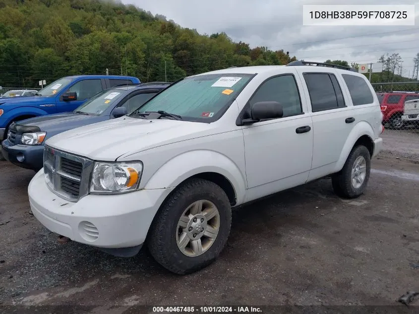 2009 Dodge Durango Se VIN: 1D8HB38P59F708725 Lot: 40467485