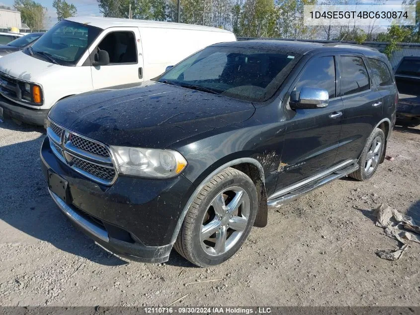 1D4SE5GT4BC630874 2011 Dodge Durango Citadel