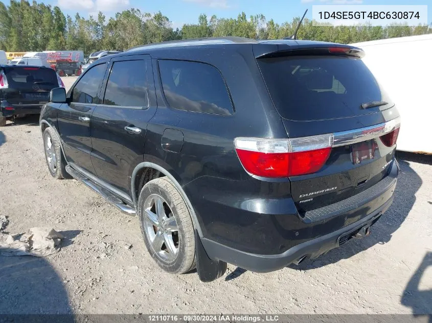 2011 Dodge Durango Citadel VIN: 1D4SE5GT4BC630874 Lot: 12110716