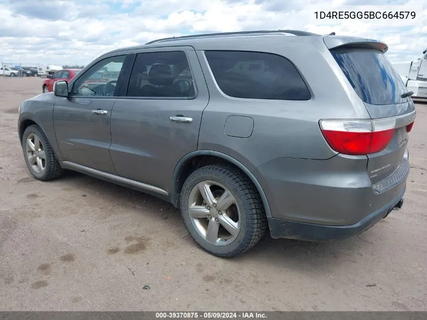 2011 Dodge Durango Citadel VIN: 1D4RE5GG5BC664579 Lot: 39370875