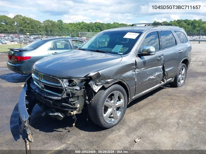 2011 Dodge Durango Citadel VIN: 1D4SD5GT3BC711657 Lot: 40680782