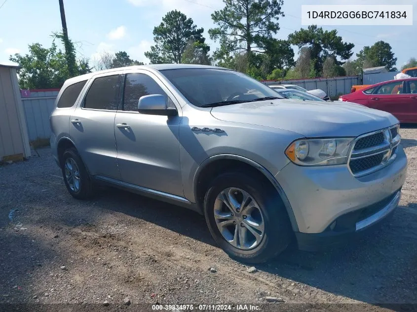 2011 Dodge Durango Express VIN: 1D4RD2GG6BC741834 Lot: 39834975