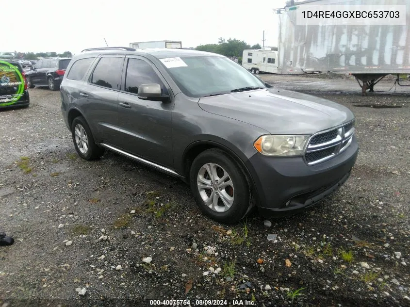 1D4RE4GGXBC653703 2011 Dodge Durango Crew