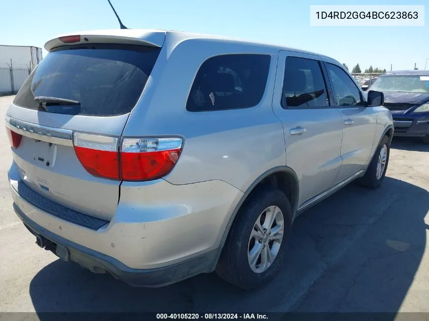 2011 Dodge Durango Express VIN: 1D4RD2GG4BC623863 Lot: 40105220