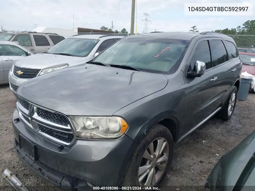 2011 Dodge Durango Crew VIN: 1D4SD4GT8BC592997 Lot: 40109390