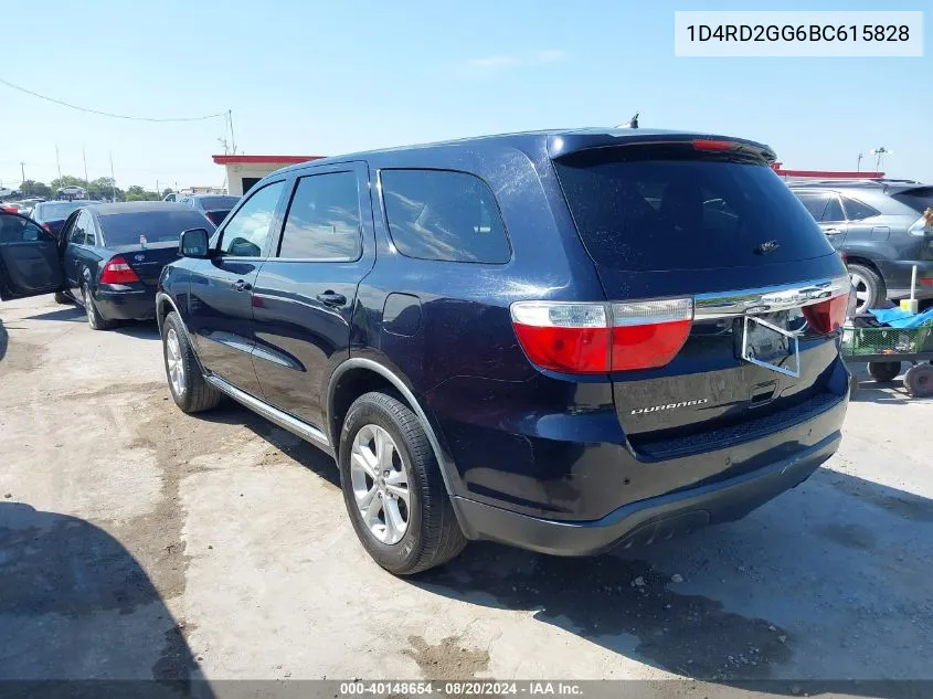 2011 Dodge Durango Express VIN: 1D4RD2GG6BC615828 Lot: 40148654