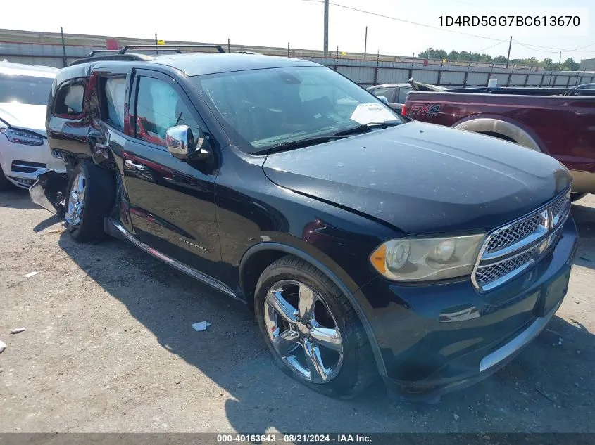 1D4RD5GG7BC613670 2011 Dodge Durango Citadel