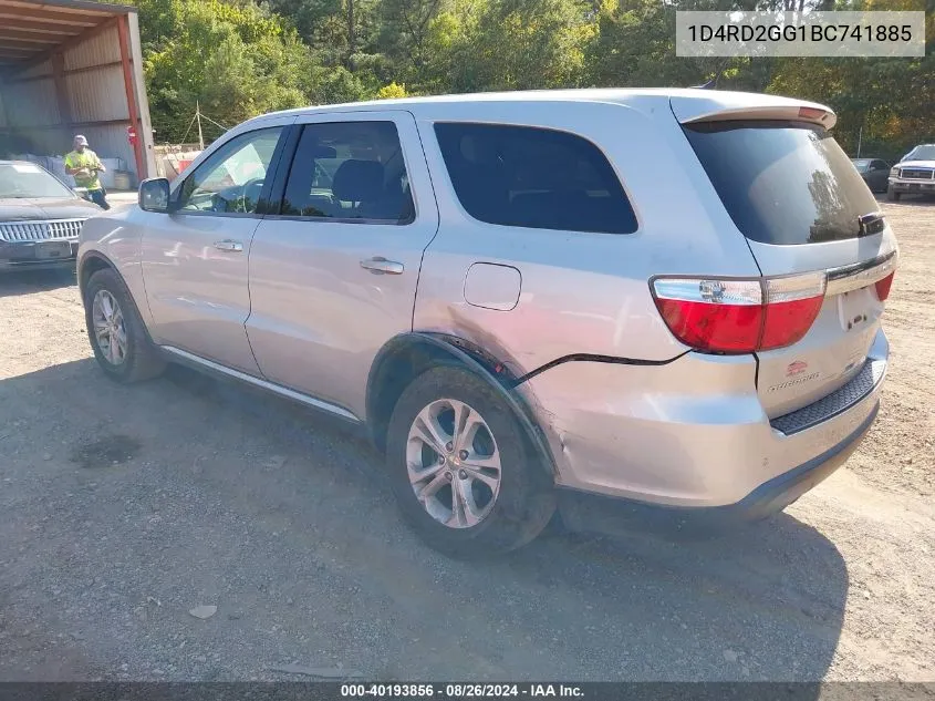 2011 Dodge Durango Express VIN: 1D4RD2GG1BC741885 Lot: 40193856